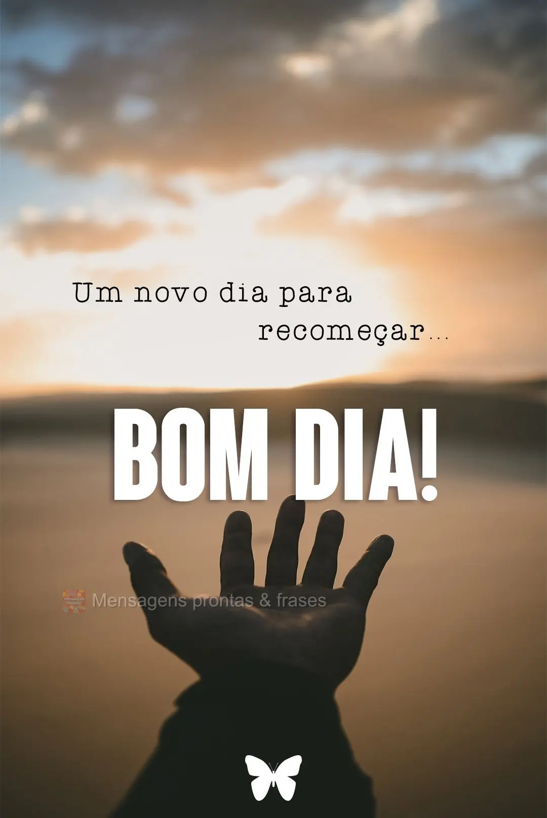 Um novo dia para recomeçar. Bom dia!