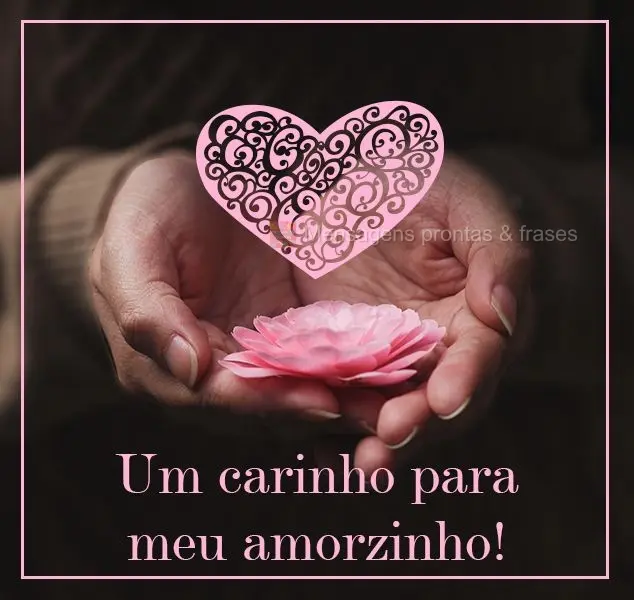 Um carinho para meu amorzinho!

