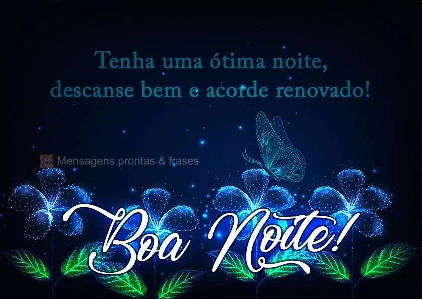 Tenha uma ótima noite, descanse bem e acorde renovado!
 Boa Noite! 