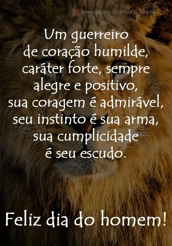 Um guerreiro de coração humilde, caráter forte, sempre alegre e positivo. Sua coragem é admirável, seu instinto é sua arma, sua cumplicidade é seu...