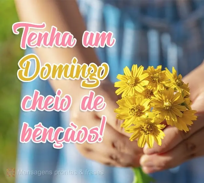 Tenha um Domingo cheio de bênçãos!
