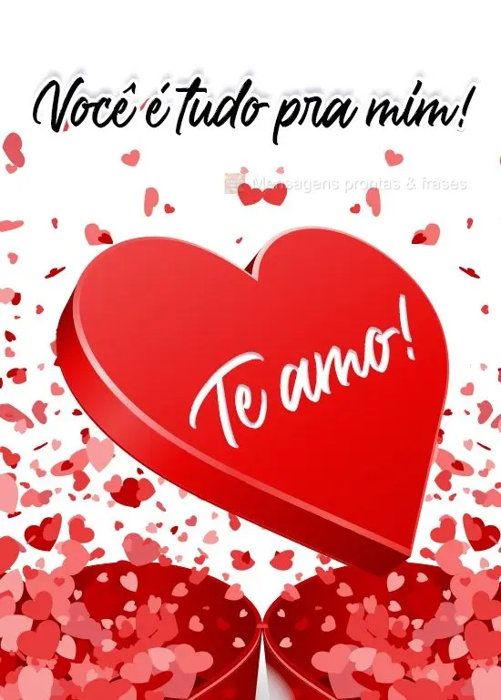 Você é tudo pra mim!
 Te amo! 