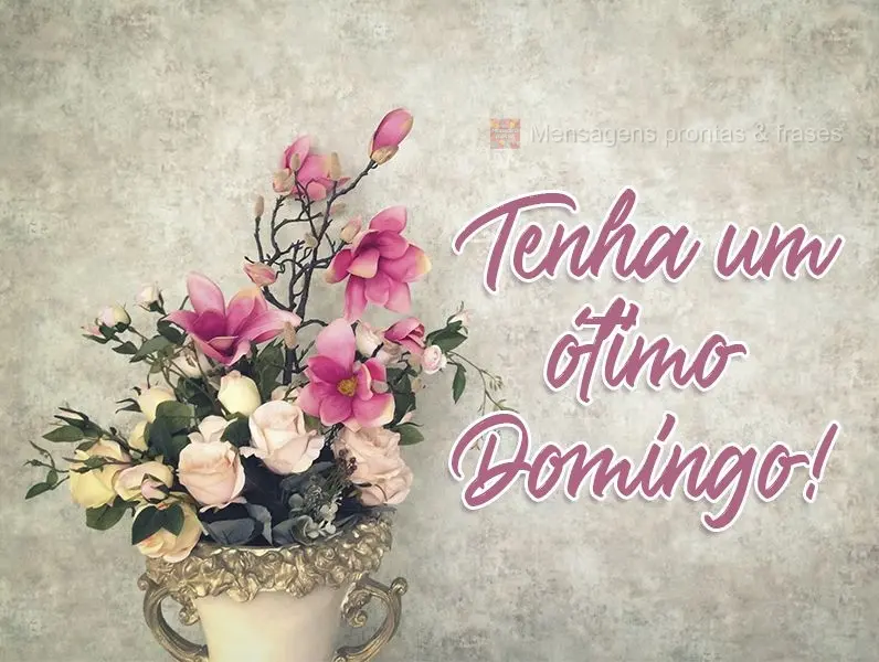 Tenha um ótimo Domingo!

