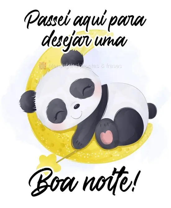 Passei aqui para desejar uma Boa noite!
