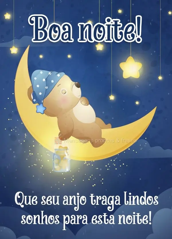Que seu anjo traga lindos sonhos para esta noite! Boa noite!