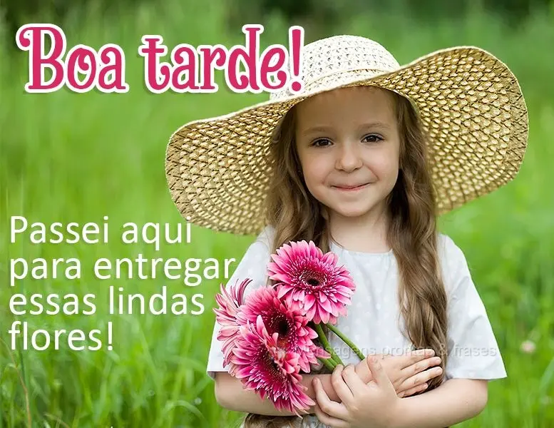 Passei aqui para entregar essas lindas flores! Boa tarde! 
