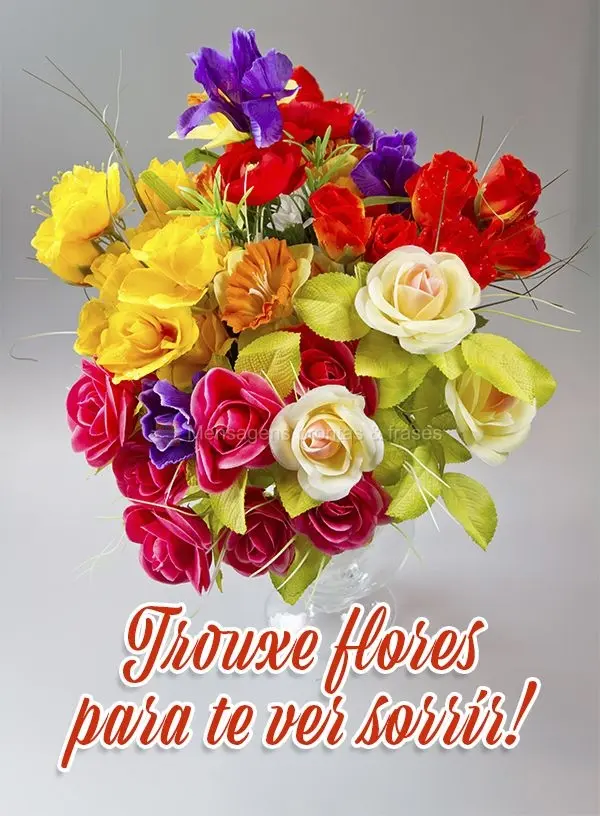 Trouxe flores para te ver sorrir!
