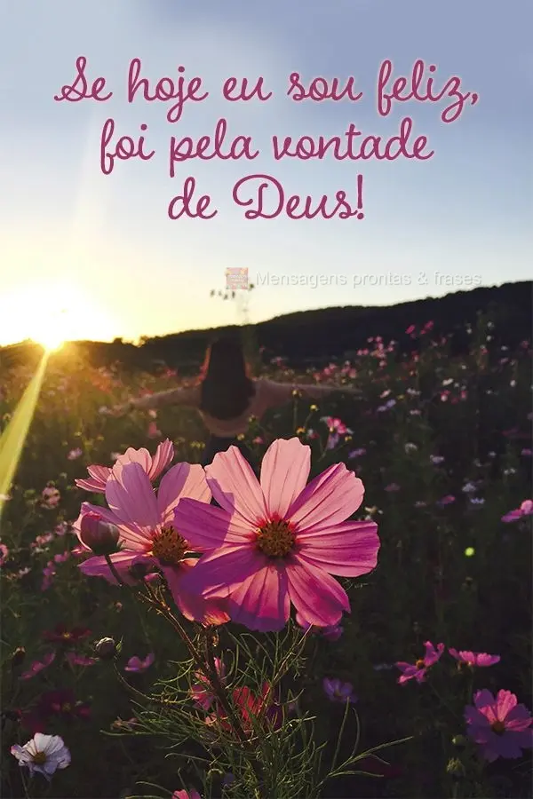 Se hoje eu sou feliz, foi pela vontade de Deus!