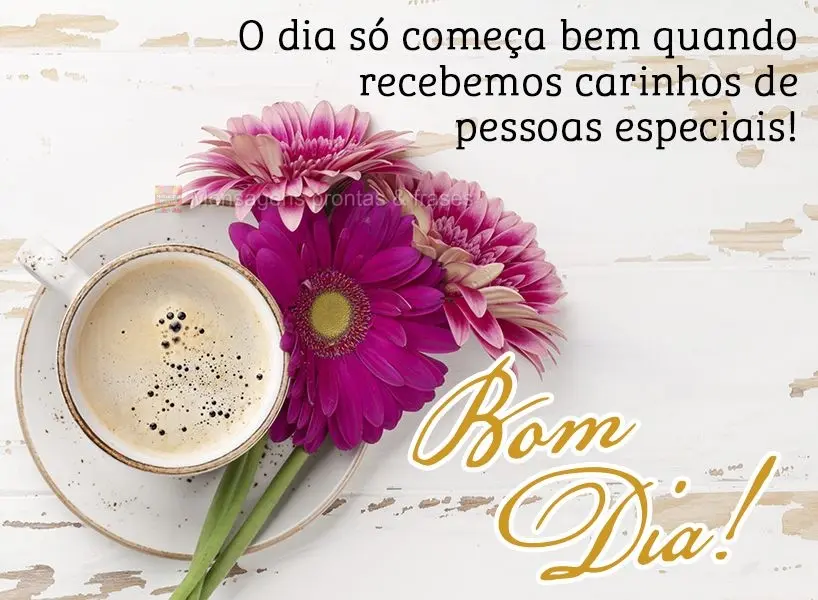 O dia só começa bem quando recebemos carinhos de pessoas especiais!  Bom dia!