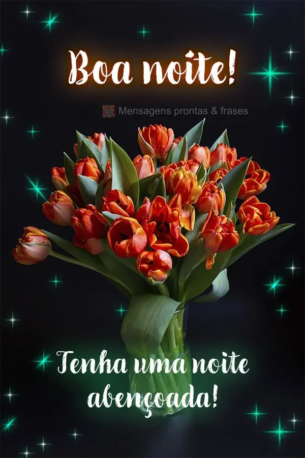Tenha uma noite abençoada! Boa noite!