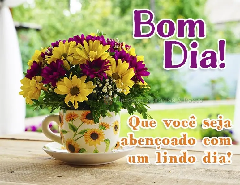 Que você seja abençoado com um lindo dia! Bom dia!