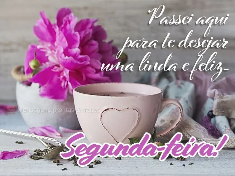 Passei aqui para te desejar uma linda e feliz... Segunda-feira!