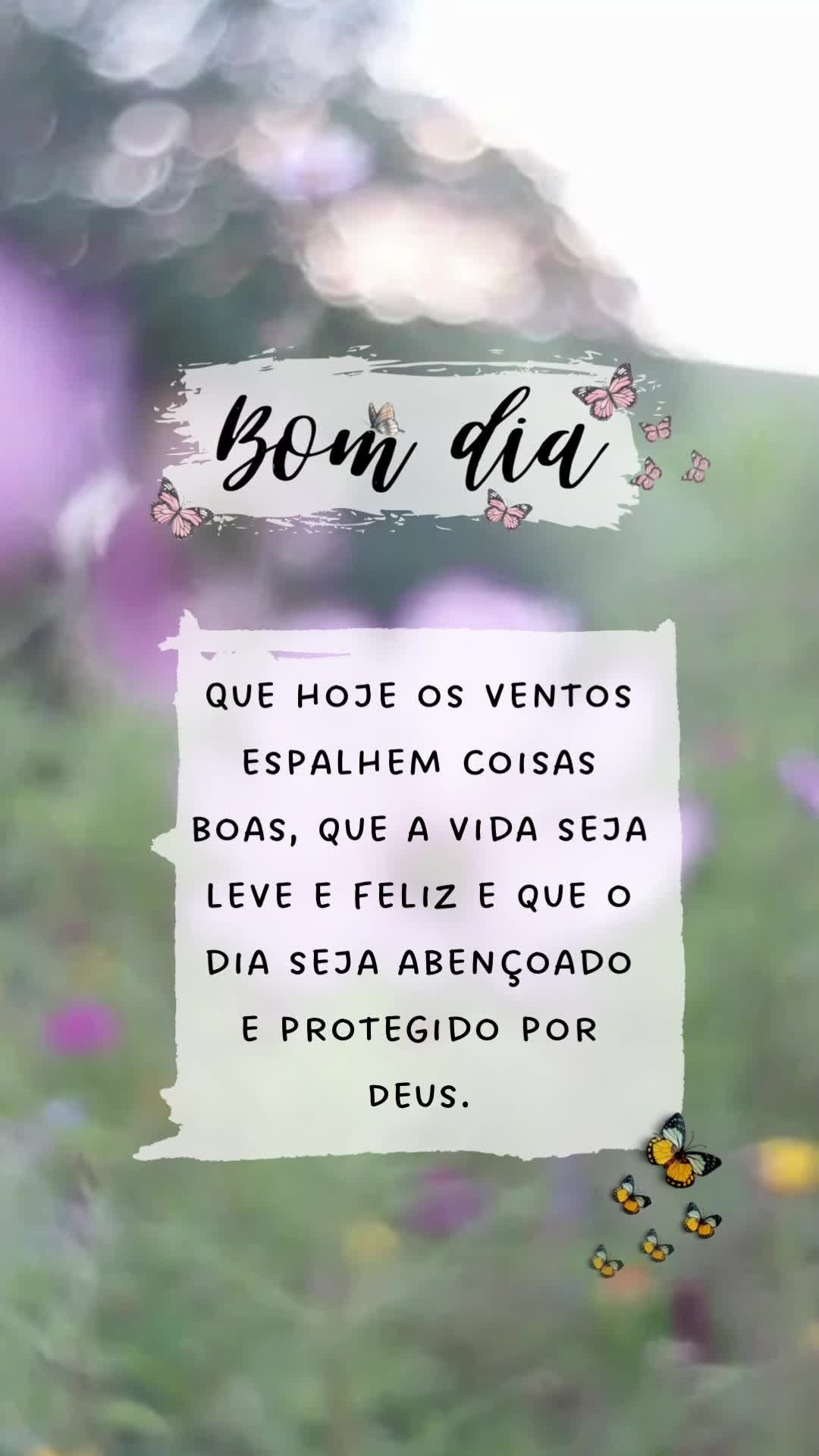 Bom dia! 
Que hoje os ventos espalhem coisas boas, que a vida seja leve e feliz e que o dia seja abençoado e protegido por Deus.
