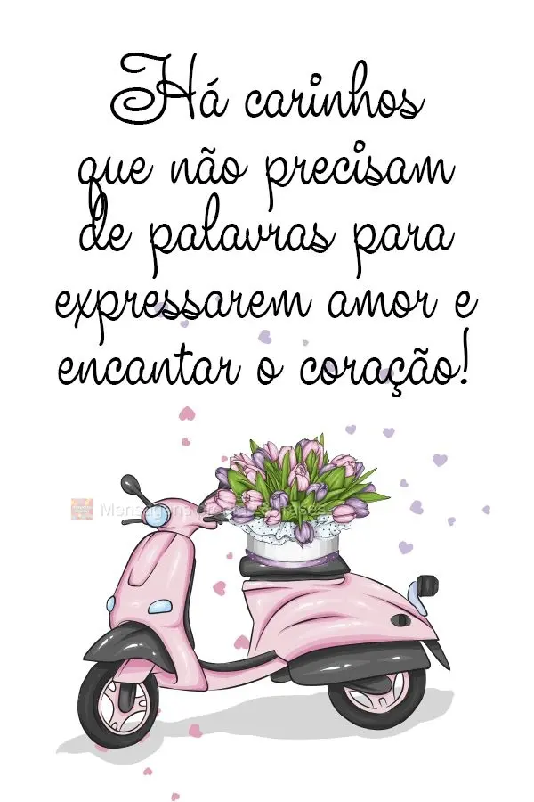 Há carinhos que não precisam de palavras para expressarem amor e encantar o coração!