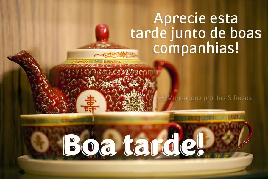 Aprecie esta tarde junto de boas companhias! Boa tarde! 