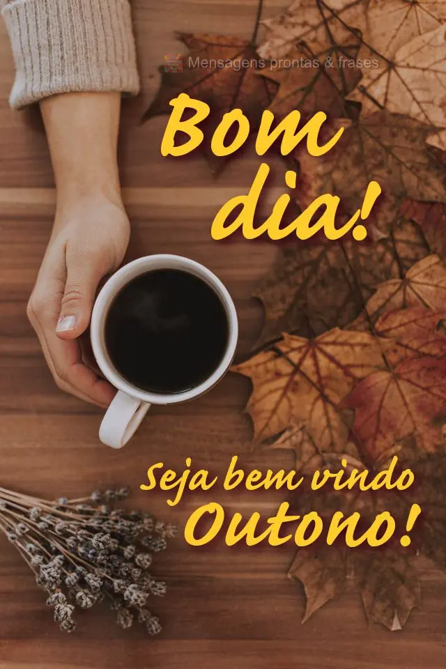  Seja bem-vindo Outono!
 Bom dia!