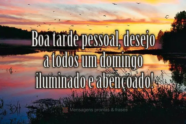 Boa tarde pessoal, desejo a todos um domingo iluminado e abençoado!
