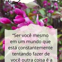 “Ser você mesmo em um mundo que está constantemente tentando fazer de você outra coisa é a maior realização.” Bom dia! Ralph Waldo Emerson
