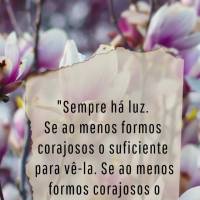 "Sempre há luz. Se ao menos formos corajosos o suficiente para vê-la. Se ao menos formos corajosos o suficiente para ser." Boa tarde! Amanda Gorman