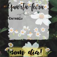 Quarta-feira
Entregue o seu caminho ao Senhor;
confie nele, e ele agirá:
Salmos 37,5
Bom dia! Bom dia