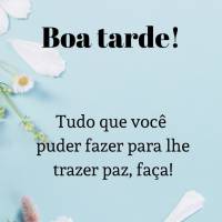 Tudo que você puder fazer para lhe trazer paz, faça! Quem alcança a paz interior se torna escudo de qualquer mal. Boa tarde!