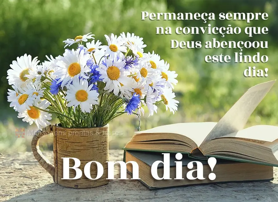 Permaneça sempre na convicção que Deus abençoou este lindo dia! Bom dia! 