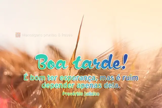 Хорошо иметь надежду, но плохо зависеть только от нее. Хорошего дня! Еврейская посло...