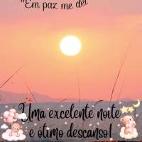 "Em paz me deito e logo adormeço, pois só tu, Senhor, me fazes viver em segurança."  Boa noite Salmos 4,8