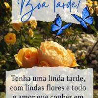 Tenha uma linda tarde, com lindas flores e todo o amor que couber em seu coração! Boa tarde!