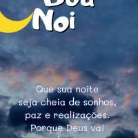 Que sua noite seja cheia de sonhos, paz e realizações. Porque Deus vai te abençoar grandiosamente! Boa noite! 
