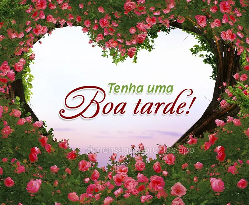 Tenha uma boa tarde!