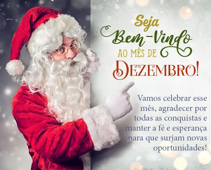 Vamos celebrar esse mês, agradecer por todas as conquistas e manter a fé e esperança para que surjam novas oportunidades! Seja Bem-Vindo ao mês de De...