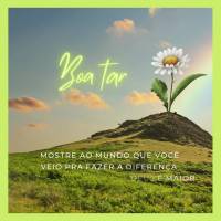 Mostre ao mundo que você veio pra fazer a diferença e mostrar que teu Deus é maior que todas as quedas da vida! Boa tarde!