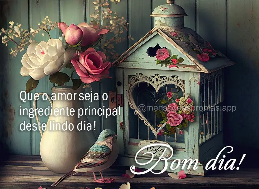 Que o amor seja o ingrediente principal deste lindo dia!  Bom dia!