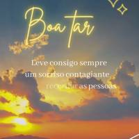 Leve consigo sempre um sorriso contagiante para recordar as pessoas que ser positivo deve ser constante! Boa tarde!