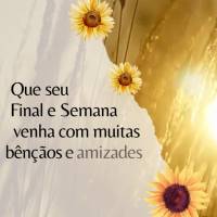 Que seu Final e Semana venha com muitas bênçãos e amizades verdadeiras para que haja muitos motivos para sorrir e agradecer!