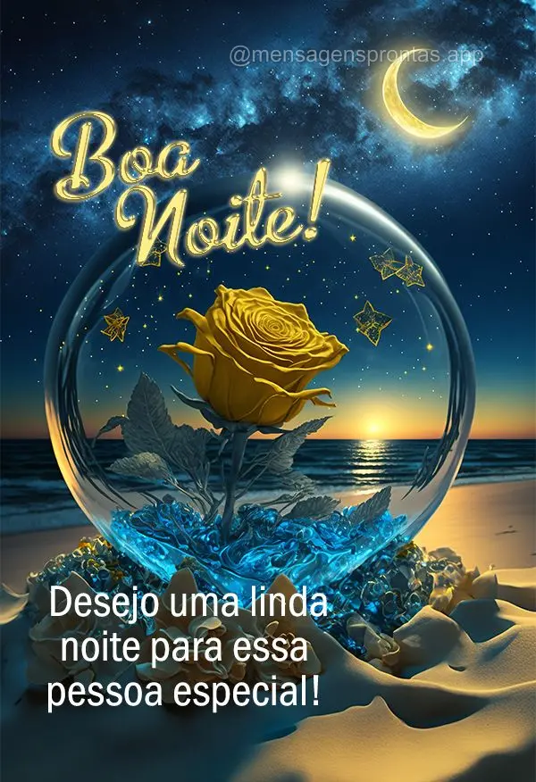 Desejo uma linda noite para essa pessoa especial! Boa noite! 