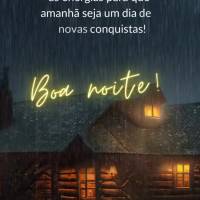 Que seja uma noite onde possamos renovar as energias para que amanhã seja um dia de novas conquistas! Boa noite!