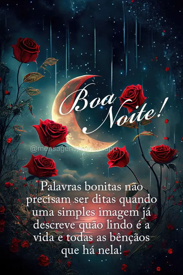 Palavras bonitas não precisam ser ditas quando uma simples imagem já descreve quão lindo é a vida e todas as bênçãos que há nela! Boa noite!