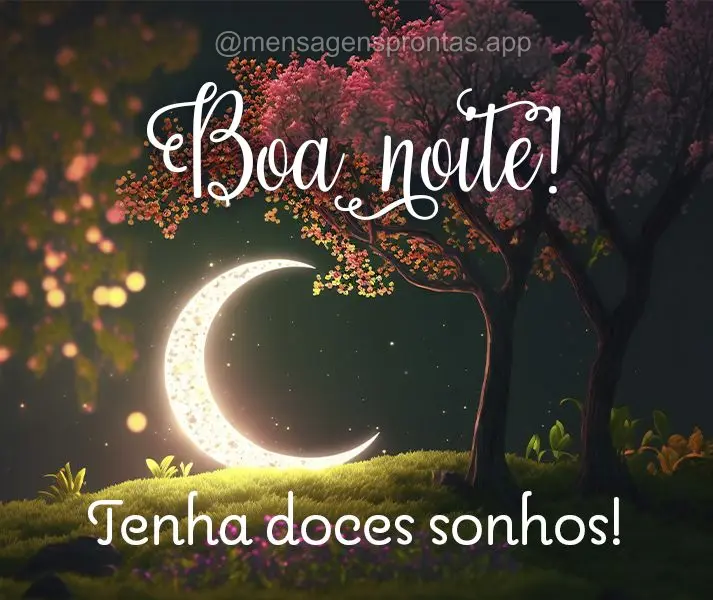Tenha doces sonhos! Boa noite!