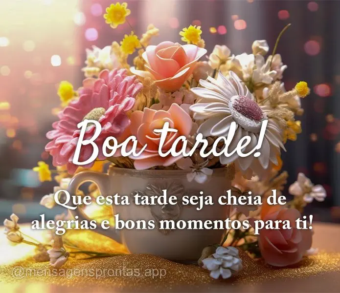 Que esta tarde seja cheia de alegrias e bons momentos para ti! Boa tarde!