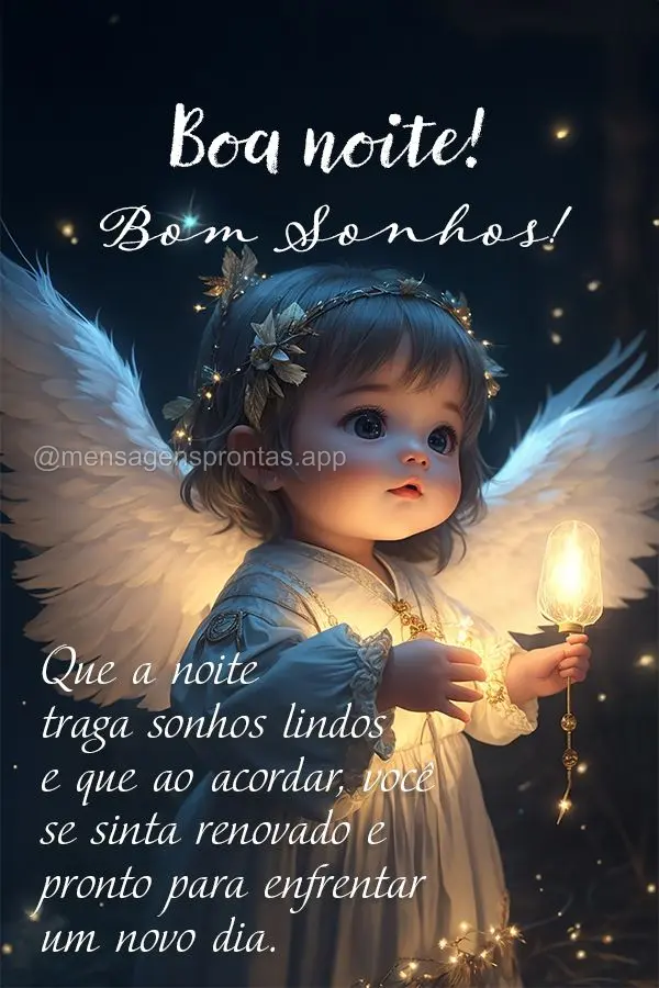 Que a noite traga sonhos lindos e que ao acordar, você se sinta renovado e pronto para enfrentar um novo dia. Boa noite e bons sonhos!