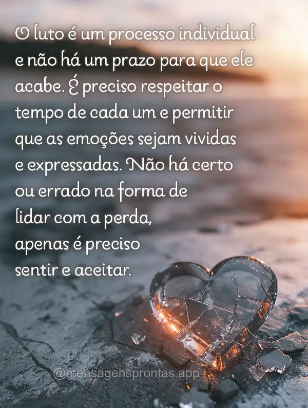 O luto é um processo individual e não há um prazo para que ele acabe. É preciso respeitar o tempo de cada um e permitir que as emoções sejam vivida...