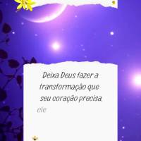 Deixa Deus fazer a transformação que seu coração precisa, ele irá transformar seus infortúnios em bênçãos diárias. Ore e confie! Boa noite!
