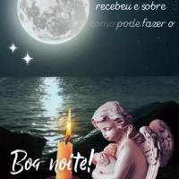 Aproveite a noite para refletir sobre as bênçãos que recebeu e sobre como pode fazer o bem para os outros. Que sua noite seja abençoada e cheia de pa...