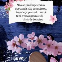 Não se preocupe com o que ainda não conquistou. Agradeça por tudo que já tem e verá como a vida é cheia de bênçãos.