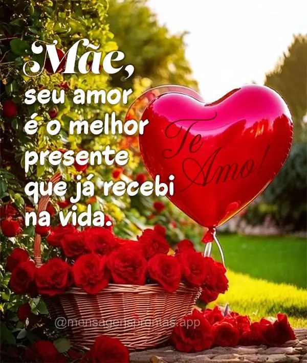 Mãe, seu amor é o melhor presente que já recebi na vida. Te amo!