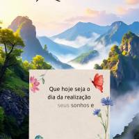 Que hoje seja o dia da realização dos seus sonhos e do alcance das suas metas. Nunca desista de lutar pelo que deseja! Bom dia!