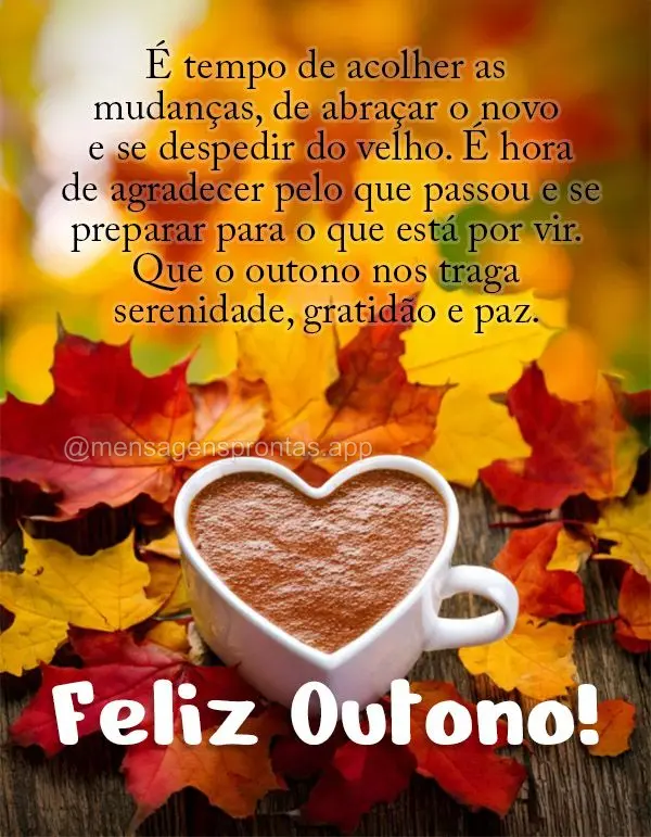 É tempo de acolher as mudanças, de abraçar o novo e se despedir do velho. É hora de agradecer pelo que passou e se preparar para o que está por vir....