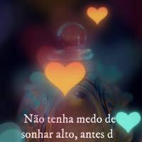 Não tenha medo de sonhar alto, antes da realização precisamos imaginar e sonhar! Boa noite!